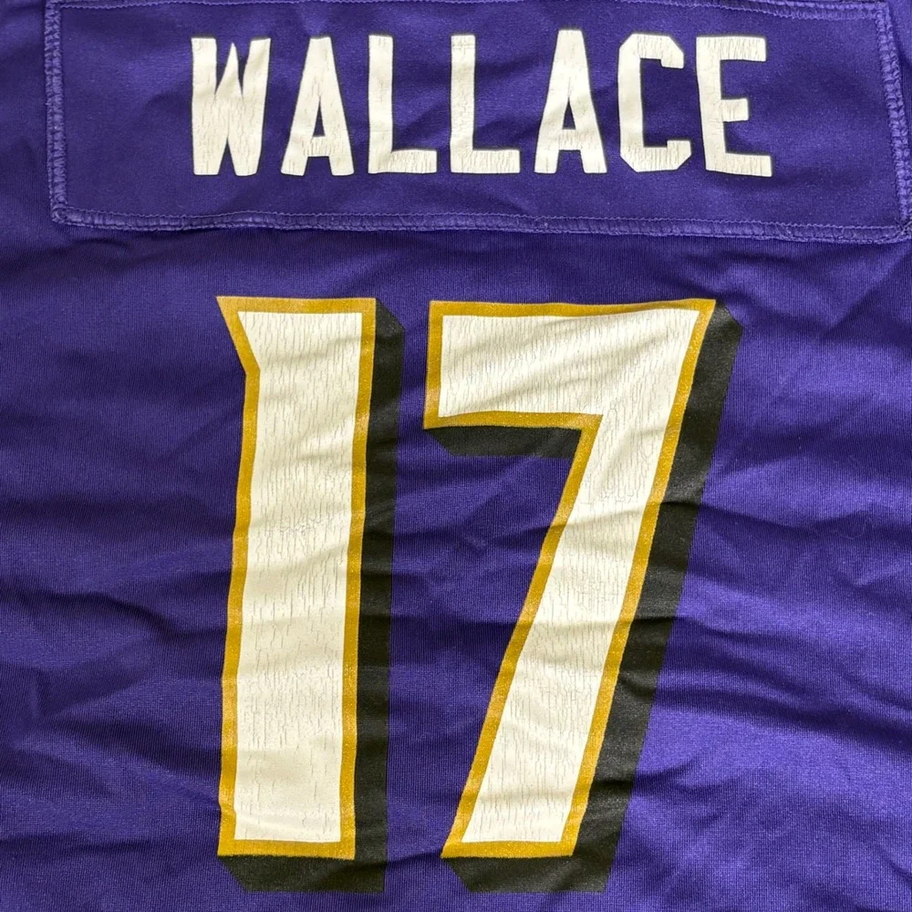 Nike Baltimore Ravens Wallace 17 Jersey Youth Large 14-16 Purple NFL Football